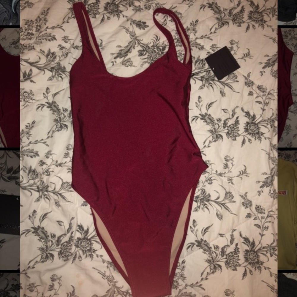 Red One Piece Swimsuit